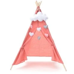 Tenda Tipi Per Bambini Montessori Robincool Kalpana 80x80x110 Cm Pieghevole Uso Interno E Esterno Fabbricata In Tessuto Rosa 11 Tenda Tipi Per Bambini Montessori Robincool Kalpana 80x80x110 Cm Pieghevole Uso Interno E Esterno Fabbricata In Tessuto Rosa -Cameretta Per Bambini 81222077 5