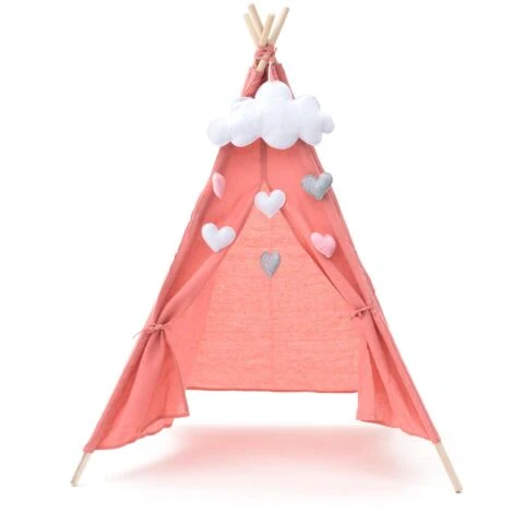 Tenda Tipi Per Bambini Montessori Robincool Kalpana 80x80x110 Cm Pieghevole Uso Interno E Esterno Fabbricata In Tessuto Rosa 7 Tenda Tipi Per Bambini Montessori Robincool Kalpana 80x80x110 Cm Pieghevole Uso Interno E Esterno Fabbricata In Tessuto Rosa - immagine 5