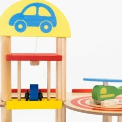Pista Per Macchine Giocattolo E Garage Montessori Monza 50x40x47 Cm Accessori Inclusi In Legno Ecologico -Cameretta Per Bambini 81222079 5