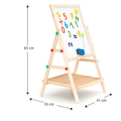 Lavagna Magnetica E Lavagna Per Gesso 2 In 1 Montessori Robincool Harvard 41x35x65 Cm Fabbricata In Legno Ecologico E Accessori -Cameretta Per Bambini 81222092 4