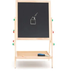 Lavagna Magnetica E Lavagna Per Gesso 2 In 1 Montessori Robincool Harvard 41x35x65 Cm Fabbricata In Legno Ecologico E Accessori -Cameretta Per Bambini 81222092 5