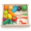 Cassetta Di Cibo Giocattolo Montessori Robincool Eco Fruit Fabbricato In Legno Ecologico 17 Accessori Inclusi -Cameretta Per Bambini 81222100 1