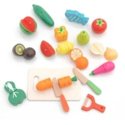 Cassetta Di Cibo Giocattolo Montessori Robincool Eco Fruit Fabbricato In Legno Ecologico 17 Accessori Inclusi -Cameretta Per Bambini 81222100 3