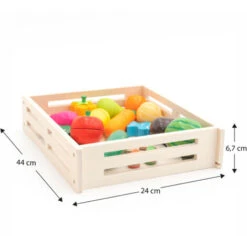 Cassetta Di Cibo Giocattolo Montessori Robincool Eco Fruit Fabbricato In Legno Ecologico 17 Accessori Inclusi -Cameretta Per Bambini 81222100 4