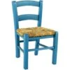 SEDIOLINA Baby In Legno Seduta Paglia Sedia Piccola Per Bambino BLU -Cameretta Per Bambini 81263098 1