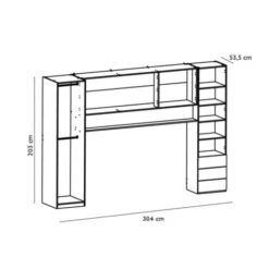 LETTO A PONTE CON ARMADIO AREN - Senza Letto Aggiuntivo -Cameretta Per Bambini 81466452 4