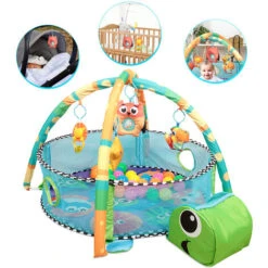 Tappetino Per Bambini Tappetino Risveglio Del Bambino , Tappetino Da Gioco Dalla Nascita, Tappetino Per Il Risveglio Della Piscina Di Palline Con 30 Palline Per Bambini -Cameretta Per Bambini 81534356 4