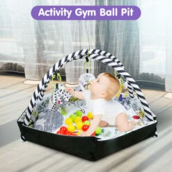 Tappetino Per Bambini, Tappetino Risveglio Per Bambini Tappetino Per Attività Tappetino Risveglio Scalabile Multifunzionale Con 30 Palline Oceaniche -Cameretta Per Bambini 81534358 3