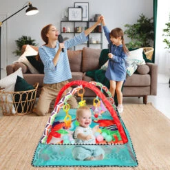 Tappetino Per Bambini, Tappetino Risveglio Per Bambini Recinzione 3 In 1 Supporto Per Il Fitness Giocattolo Per Bambini Tappetino Per Attività Tappetino Per Bambini Con 18 Palline Oceaniche -Cameretta Per Bambini 81534365 3