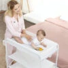 DYHF Tavolo Per La Cura Del Bambino Pieghevole Tavolo Per La Cura Dei Pannolini Per Bambini 74x48x90cm Bianco -Cameretta Per Bambini 81565049 1