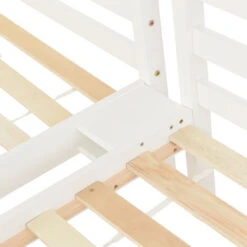 Letto Per Bambini 90 X 200 Cm Letto Triplo In Legno Con Scala Laterale, Bianco 10 Letto Per Bambini 90 X 200 Cm Letto Triplo In Legno Con Scala Laterale, Bianco -Cameretta Per Bambini 81608872 4