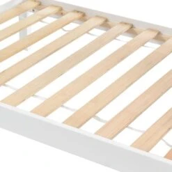 Letto Per Bambini 90 X 200 Cm Letto A Castello Con Corrimano E Finestre, Bianco -Cameretta Per Bambini 81609453 4