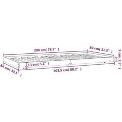 Giroletto 80x200 Cm In Legno Massello Di Pino VidaXL -Cameretta Per Bambini 81981988 3