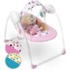 Sdraietta Neonati - Pieghevole, Con Arco Giochi, 5 Velocità Di Oscillazione, 8 Melodie, Rosa - Sedia A Dondolo Per Neonati, Alta -Cameretta Per Bambini 82180532 1