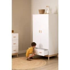 SKLUM Armadio Con Cassetto In MDF Tom Kids Bianco -Cameretta Per Bambini 82622995 2
