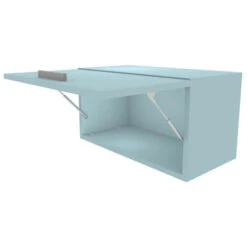 3066BRP - Mobile Libreria Pensile Con Anta A Ribalta L 60 H 32 Prof. 32 - Verde Petrolio -Cameretta Per Bambini 82685757 4