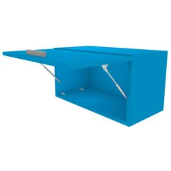 3066BRP - Mobile Libreria Pensile Con Anta A Ribalta L 60 H 32 Prof. 32 - Verde Petrolio -Cameretta Per Bambini 82685757 5