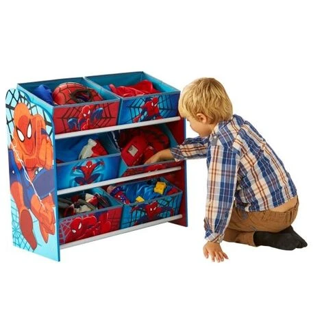 Scaffale Multicontenitore Portagiochi Spiderman Rosso E Blu 5 Scaffale Multicontenitore Portagiochi Spiderman Rosso E Blu - immagine 3