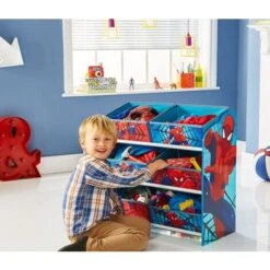 Scaffale Multicontenitore Portagiochi Spiderman Rosso E Blu 10 Scaffale Multicontenitore Portagiochi Spiderman Rosso E Blu -Cameretta Per Bambini 83560563 4
