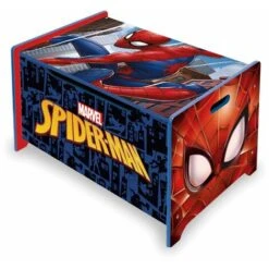 Cassapanca In Legno Portagiochi Spiderman Marvel