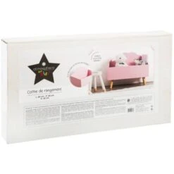 Cassa Di Nuvole Rosa - Cassa In Legno Mdf, Gambe In Legno 35 Mm, Rosa, Materiali E1, Disponibile In Diversi Colori - Atmosphera Créateur D'intérieur -Cameretta Per Bambini 83776195 3