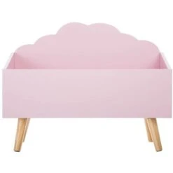 Cassa Di Nuvole Rosa - Cassa In Legno Mdf, Gambe In Legno 35 Mm, Rosa, Materiali E1, Disponibile In Diversi Colori - Atmosphera Créateur D'intérieur -Cameretta Per Bambini 83776195 4