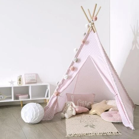 Decorazione Rosa Tipi H160 - Tipi, Rosa, Poliestere, Legno, Dimensioni 120x160x120 Cm - Atmosphera Créateur D'intérieur 5 Decorazione Rosa Tipi H160 - Tipi, Rosa, Poliestere, Legno, Dimensioni 120x160x120 Cm - Atmosphera Créateur D'intérieur - immagine 3