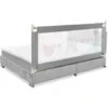 COSTWAY Barriera Letto Per Bambini, Sponda Di Sicurezza Con Doppio Blocco Di Sicurezza Per Bambini, Con Sollevamento Verticale, Lunghezza 174 Cm (Grigio Scuro) 2 COSTWAY Barriera Letto Per Bambini, Sponda Di Sicurezza Con Doppio Blocco Di Sicurezza Per Bambini, Con Sollevamento Verticale, Lunghezza 174 Cm (Grigio Scuro) -Cameretta Per Bambini 83841695 1