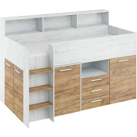 LETTO A CASTELLO SCRIVANIA LIBRERIA BAMBINI NEO L Cm206x120x138h ROVERE BIANCO GREZZO 3 LETTO A CASTELLO SCRIVANIA LIBRERIA BAMBINI NEO L Cm206x120x138h ROVERE BIANCO GREZZO