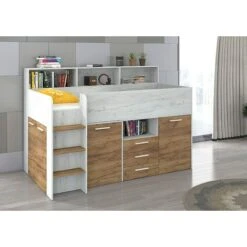 LETTO A CASTELLO SCRIVANIA LIBRERIA BAMBINI NEO L Cm206x120x138h ROVERE BIANCO GREZZO 9 LETTO A CASTELLO SCRIVANIA LIBRERIA BAMBINI NEO L Cm206x120x138h ROVERE BIANCO GREZZO -Cameretta Per Bambini 85346283 3
