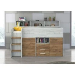 LETTO A CASTELLO SCRIVANIA LIBRERIA BAMBINI NEO L Cm206x120x138h ROVERE BIANCO GREZZO 10 LETTO A CASTELLO SCRIVANIA LIBRERIA BAMBINI NEO L Cm206x120x138h ROVERE BIANCO GREZZO -Cameretta Per Bambini 85346283 4