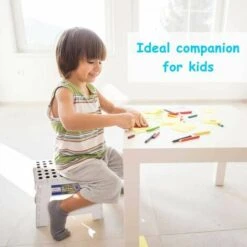 Sgabello Pieghevole E Portatile Per Bambini Adulti Piccolo Sgabello Pieghevole In Plastica Antiscivolo Per Cucina Bagno Giardino Camera Da Letto 22 Cm Bianco -Cameretta Per Bambini 86165346 4