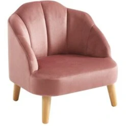 Poltrona Per Bambini In Velluto Rosa - COBACA -Cameretta Per Bambini 86429692 2