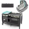 DREAMADE 4 In 1 Lettino Da Campeggio Per Bambini, Culla Neonato Con Fasciatoio, Carillon E Giocattoli Appesi, Borsa Per Il Trasporto (Blue) -Cameretta Per Bambini 86536188 1