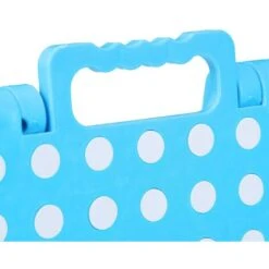 Relaxdays Sgabello Pieghevole, Sgabellino Antiscivolo Con Un Gradino E Manico, Fino A 120 Kg, 32,5 X 37 X 30 Cm, Blu, 100% Plastica -Cameretta Per Bambini 86637899 4