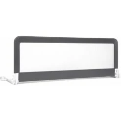 DREAMADE Sponda Letto Per Bambini 100/120/150cm, Barriera Di Sicurezza, Traspirante E Pieghevole, Sbarra Letto Per Dormire In Sicurezza (120 X 41 X 42 Cm, Grigio)