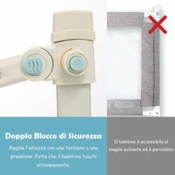 DREAMADE Sponda Letto Per Bambini, Barriera Protettiva Con Doppio Blocco Di Sicurezza Per Bambini, Altezza Regolabile A 24 Livelli, Lunghezza 145/174 Cm (174CM, Orso) 9 DREAMADE Sponda Letto Per Bambini, Barriera Protettiva Con Doppio Blocco Di Sicurezza Per Bambini, Altezza Regolabile A 24 Livelli, Lunghezza 145/174 Cm (174CM, Orso) -Cameretta Per Bambini 86878935 3