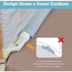 DREAMADE Sponda Letto Per Bambini, Barriera Protettiva Con Doppio Blocco Di Sicurezza Per Bambini, Altezza Regolabile A 24 Livelli, Lunghezza 145/174 Cm (174CM, Orso) 10 DREAMADE Sponda Letto Per Bambini, Barriera Protettiva Con Doppio Blocco Di Sicurezza Per Bambini, Altezza Regolabile A 24 Livelli, Lunghezza 145/174 Cm (174CM, Orso) -Cameretta Per Bambini 86878935 4