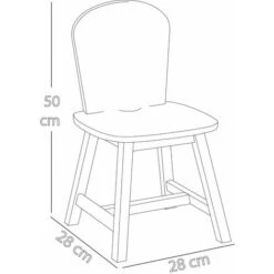 Sedia Per Bambini In Legno MDF Con Seduta E Schienale Ergonomico 28 X 28 X 50 Cm -Cameretta Per Bambini 88044231 4