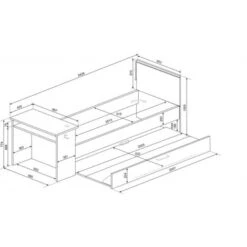 Letto Gamer Per Un Bambino Nero Grafite E Rosso Con Scrivania Nero E Rosso -Cameretta Per Bambini 88718965 5