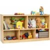 GOPLUS Libreria In Legno, Scaffale Multiuso Portaoggetti Per Giocattoli E Libri, Con 5 Cubi, Adatto Per Camera, Salotto, Stanza Dei Giochi E Scuola, 111,5 X 29,5 X 61 Cm -Cameretta Per Bambini 89371335 1