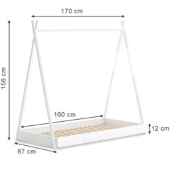 Lettino Per Bambini „Tipsy“ 160x80cm Bianco VitaliSpa -Cameretta Per Bambini 89967241 3