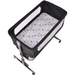 Culla Multifunzionale Regolabile In Altezza 925870-90cm Upgrade (Nero) -Cameretta Per Bambini 89967757 3