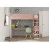 Letto A Soppalco Smith Per Un Bambino Rosa Antico E Bianco Opaco Con Scrivania Rosa Antico E Bianco -Cameretta Per Bambini 90400674 1