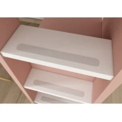 Letto A Soppalco Smith Per Un Bambino Rosa Antico E Bianco Opaco Con Scrivania Rosa Antico E Bianco -Cameretta Per Bambini 90400674 4