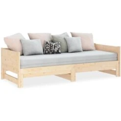 Dormeuse Estraibile In Legno Letto - Letto Per Adulti Massello Di Pino 2x(90x190) Cm -Cameretta Per Bambini 90446581 4