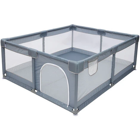 Box Per Bambini Extra Large Per Attività All'aperto E Al Coperto Cortile Per Bambini Con Porta Grigio 180 X 200 X 66 Cm 3 Box Per Bambini Extra Large Per Attività All'aperto E Al Coperto Cortile Per Bambini Con Porta Grigio 180 X 200 X 66 Cm