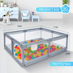 Box Per Bambini Extra Large Per Attività All'aperto E Al Coperto Cortile Per Bambini Con Porta Grigio 180 X 200 X 66 Cm 11 Box Per Bambini Extra Large Per Attività All'aperto E Al Coperto Cortile Per Bambini Con Porta Grigio 180 X 200 X 66 Cm -Cameretta Per Bambini 90563731 5