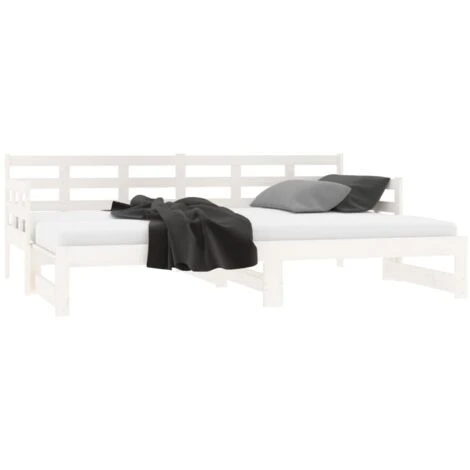 Dormeuse Estraibile - Letto Per Adulti Bianca Legno Massello Di Pino 2x(80x200) Cm BV662460 - BonneVie 7 Dormeuse Estraibile - Letto Per Adulti Bianca Legno Massello Di Pino 2x(80x200) Cm BV662460 - BonneVie - immagine 5