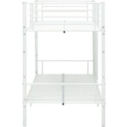 Letto A Castello Struttura Letto - Letto Per Adulti Bianco In Metallo 90x200 Cm BV970269 - BonneVie -Cameretta Per Bambini 91048567 4